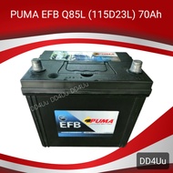 PUMA EFB Q85L (115D23L) แบตเตอรี่รถยนต์ รองรับระบบ ISS แบตเตอรี่แห้ง แบตเก๋ง แบตกระบะ แบตรถECO, SUV,