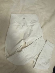 Lululemon 白色高腰瑜伽褲