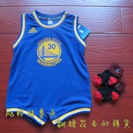 美國NBA官網愛迪達ADIDAS正品兒童寶寶小BABY新生兒包屁連身球衣CURRY庫里勇士隊免運