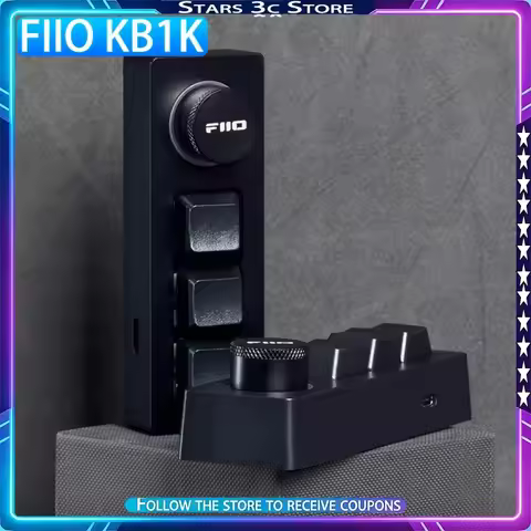 FiiO KB1K Mini Mechanical Keyboard with Multi-function Knob Hot-swapping Customizable Keys Office Ke