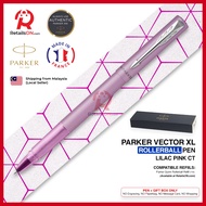 Parker Vector XL Rollerball Pen - Lilac Pink Chrome Trim (with Black - Medium (M) Refill) / {ORIGINAL} / [RetailsON]