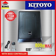 Kitoyo 6x9'' Car UnderSeat Active Subwoofer Super Slim Active Subwoofer 800Watts 1 Year Warranty