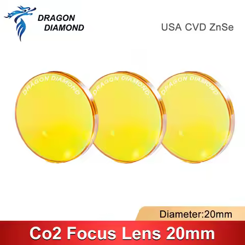 1PC USA ZnSe CVD Co2 Laser Focus Lens Dia 20mm FL 38.1mm 50.8mm 63.5mm 101.6mm 127mm For Co2 Laser E