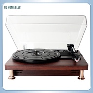 HOME ELEC-Retro Vinyl Record Player W/ Dustproof Cover Record Player 33/45/78RPM Turntables Gramopho
