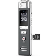 Voice Activated Recorder  Digital voice Recorder with Playback Portable Audio Recording Device with TF Expansion, Tape Recorder with Password for Meeting