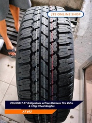 265/65R17 AT Bridgestone w/Free Stainless Tire Valve & 120g Wheel Weights