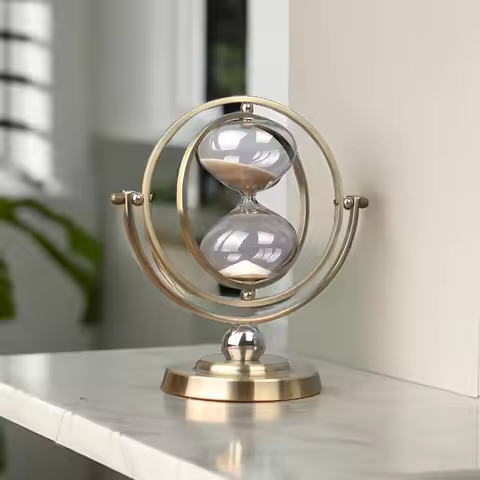 Exquisite ornament timer creative hourglass timer flowing sand gift glass globe hourglass