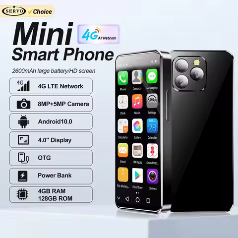 SERVO 16MAX 4G LTE Mini Smartphone Android10.0 System 4GB+128GB Play Sore OTG WI-FI Face Unlock Dual
