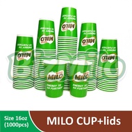 Milo Cup+lids 16oz 1000pcs  +Milo 2kg  Cawan Milo