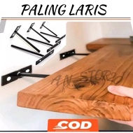 ( 1 pcs ) BESI Bracket rak ambalan melayang ( free 2 skrup ) termurah 100% kuat