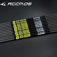 12pcs ID 6.2 mm Pure Carbon Arrow Shaft spine 350--700 Archery Arrow Tube DIY Deer Logo