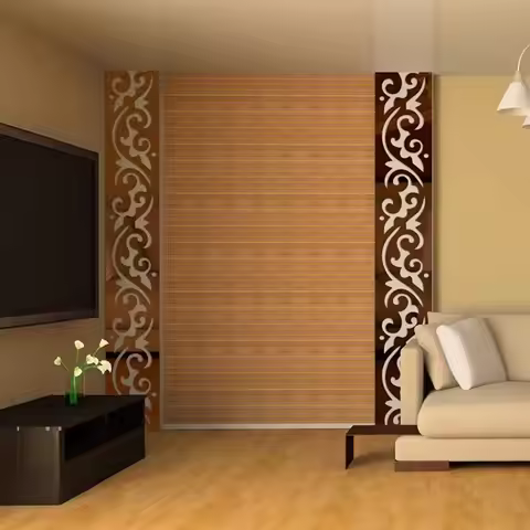 Self Adhesive Mirror Waist Line Acrylic Material Creative Pattern Self Adhesive Wall Paster Edge Str