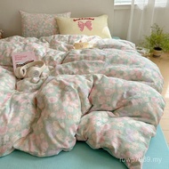 Yarn Cotton Yarn-dyed 2025 Towel New Style Embroidered Pure Cotton Washed Double-Layer Four-Piece Se