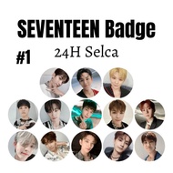 [READYSTOCK] Kpop SEVENTEEN Hd Round Badge Dutch Button Pin photo (58mm) 24h heng garae an ode semic