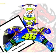 GM Race Pro VR 46 rossi snowman Helmet decal sticker
