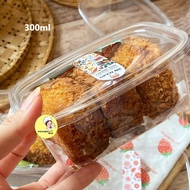 J092 - 300ml Plastic Cake Box with Lid 10Pc Mousse Square Cake Box Dessert Box Fruit Pastry Box Food