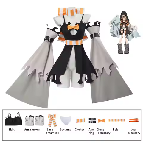 Female Fictional Character Cos Costume Full Accessories Set Cartoon Game Themed Dress Suit For Conve