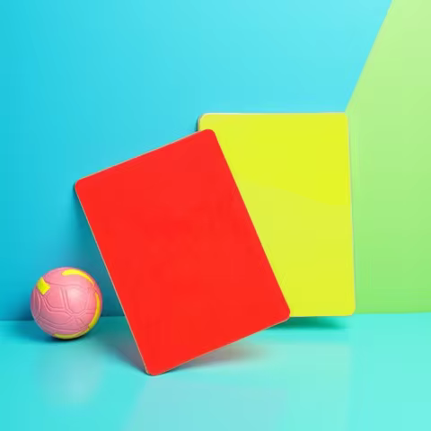 2Pcs Football Referee Red and Yellow Card Tools Professional Football Football Match Referee Tools