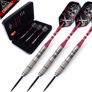 CUESOUL 22g/24g/26g Tungsten Steel Tip Darts- Precise Barrels Skull Flight With Dart Sharpener