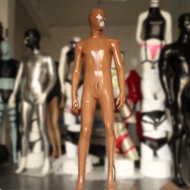 Sexy Butler Bronze PU Bodysuit Role Play Costume for Stage Shows Party Performance Cosplay Outfit