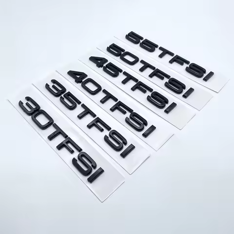 Glossy Black Letters 30TFSI 35TFSI 40TFSI 45TFSI 50TFSI 55TFSI Numbers Emblem for Audi A1 A3 A4 A5 A