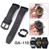 Fluorine Rubber Watchband Strap for Casio G-Shock DW-5600 5610 GA-110 400 700 2100 GD-100/110/120 6900 GW-M5610 Watch Band Modified 16-22MM Adapter
