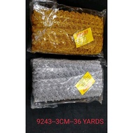 METLLIC TRIMMINGS 9243 @ 3040 -36 YARDS PER ROLL