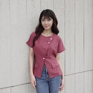 [COTTONBELLS] ELYSIA TOP | FASHION WOMEN'S SHORT-SLEEVED WORK BLOUSE/ | PREMIUM KOREAN CASUAL TOP (C