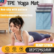 TPE Yoga Mat Soft High Density ​EXTRA THICK yoga mat Anti slip exercise mat workout mat Fitness Pilates Dual Layer Dual