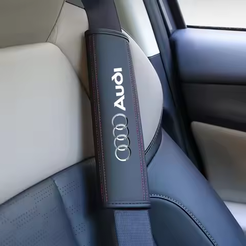 2pcs Car Safety Belt Protector Shoulder Cover for Audi A1 A2 A3 A4 A5 A6 A7 A8 Q1 Q2 Q3 Q4 Q5 Q6 Q7 