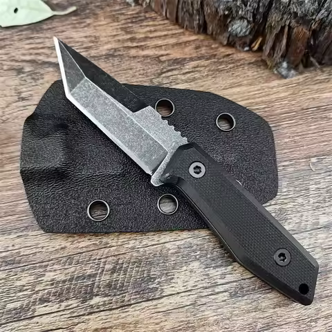 NEW Stonewashed DAR03 Keychain Fixed Blade Knife 8Cr13mov Blade G10 Handle Mini Neck Knife Outdoor E