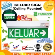 [SIRIM BOMBA Approved] LED KELUAR SIGN ECONLITE LE213 Emergency Exit Double Sign Emergency Light Lam