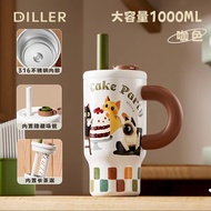 Diller Bell 2025 แก้วน้ำสแตนเลส 316 ความจุขนาดใหญ่ แก้วน้ำร้อน แก้วน้ำเย็น แก้วน้ำรถยนต์ แก้วน้ำร้อน