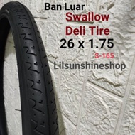 Outer Tire 26 x 1.75 Swallow Deli Tire 26x1.75 Type S-165 Black