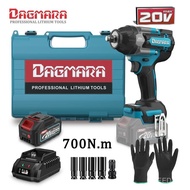 Dagmara 700Nm Electric 1/2 Inch Cordless Impact Wrench  Heavy Duty Brushless  High Power Drive Ratch