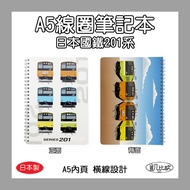 [Kabiou B0226] Made In Japan National Railway 201 Series Notebook A5 JR East West Authorized Classic