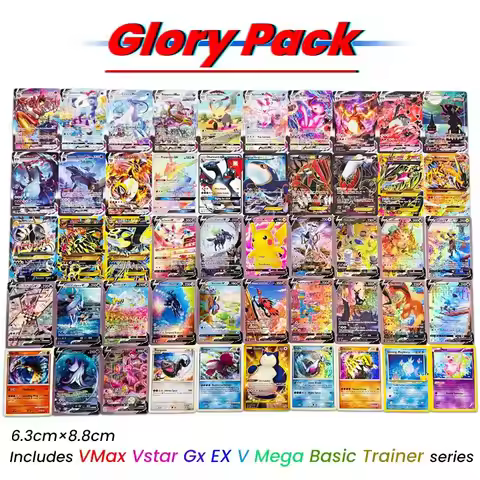 New Flash Pocket Series Glory pack VMax Vstar Gx EX V Mega Basic Trainer Series Children's Birthday