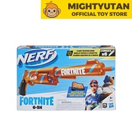 Nerf Fortnite 6-SH Dart Blaster -- Camo Pulse Wrap, Hammer Action Priming, 6-Dart Drum, 6 Nerf Elite