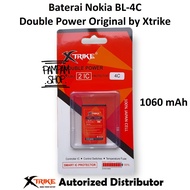 Baterai XTRIKE Double Power Nokia BL-4C BL4C 1202 1661 2650 3500 6100 6300 X2-00 X2 C5-03 Batre Bat