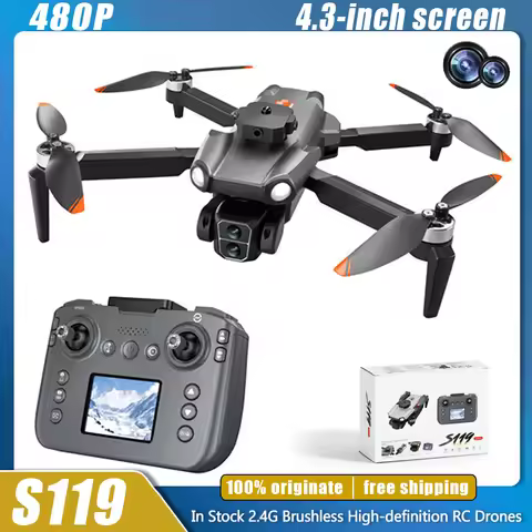 S119 Rc Drone Professional 8K With Dual Camera WIFI Smart Obstacle Avoidance FPV Brushless RC Quadco