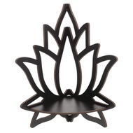 1 Piece Lotus Corner Shelf Wooden Wall Mount Floating Shelf Wooden Decorative Flower Plant Display S