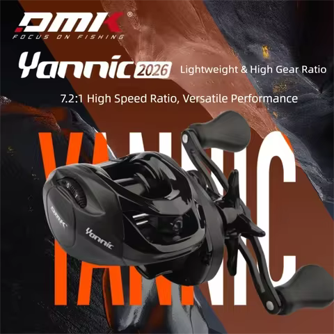 DMK 2026 new Yannic Baitcasting Reel 7.2:1 9+1BB 5kg Max Drag Low Profile Fishing Reel AIM Magnetic 