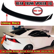 Black/Carbon Fiber Look Car Rear Trunk Spoiler Lip For LEXUS IS200 IS250 IS350 IS300 2014-2019 AR St