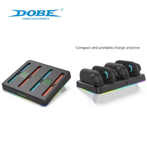 For Nintendo Switch 2 Charging Dock Station RGB Light 4 In 1 Charging Stand 4 Joy Con Controllers Ch