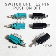 Audiosby-Switch DPDT 12 Pin Switch 2x6 PUSH ON OFF PRESS SWITCH
