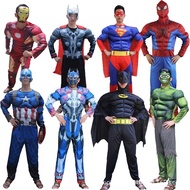 Halloween Adult Iron Man Hulk Superman Clothes Spider Batman Thor Captain America cos Costume