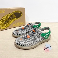 DY • KEEN UNEEK SLICE FADE SANDALS Gray Green Stitching Woven Men's Shoes 1025170