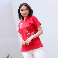 Blouse Imlek Blouse Cheongsam Blouse Chongsam Blouse Merah Imlek Blouse Sincia Atasan Imlek Merah Ba