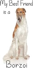 My best Friend is a Borzoi (Squared Paper): 6" x 9" Blank Quadrille (quad) ruled Journal Notebook 12