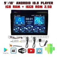 CAR ANDROID PLAYER 9” / 10” INCH BIG IPS SCREEN ANDRIOD PLAYER PERODUA PROTON NISSAN TOYOTA HONDA MY